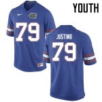 Youth Florida Gators #79 Daniel Justino NCAA Nike Blue Authentic Stitched College Football Jersey QPD6762OH